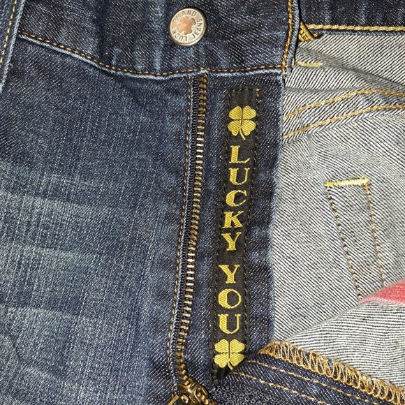 Lucky Brand Dungarees by Gene Montesano Classic fit Jeans Size 34 Short Inseam - Picture 2 of 12